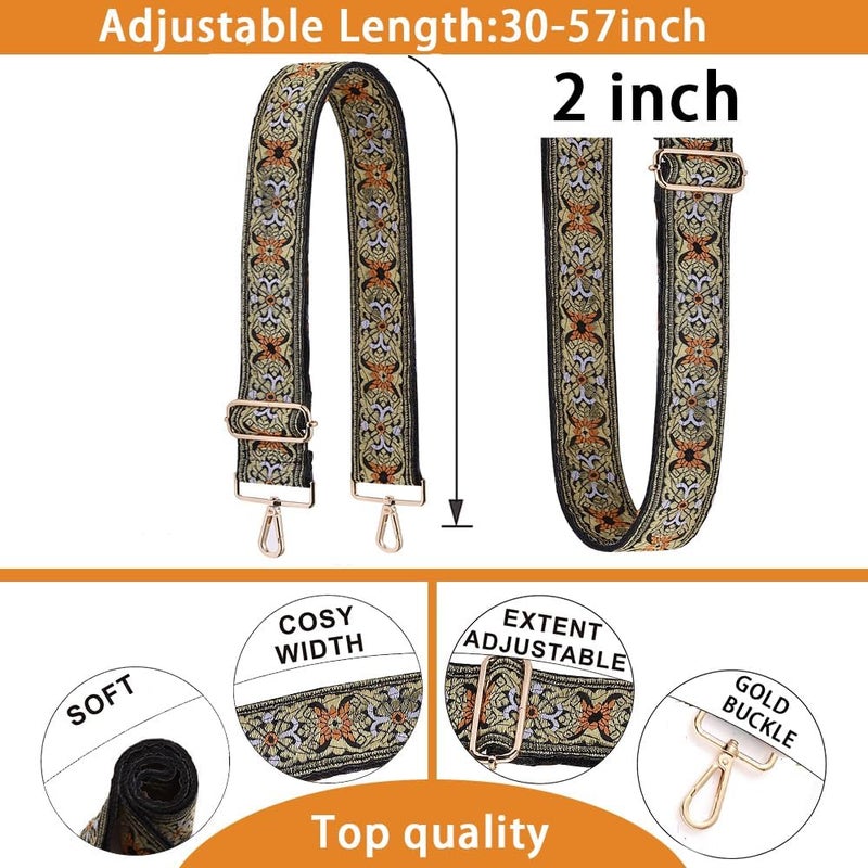 S-Jacorry Purse Strap Replacement Crossbody Wide Shoulder Strap Adjustable Canvas Straps Handbag Strap Replacement Belts - Image 4